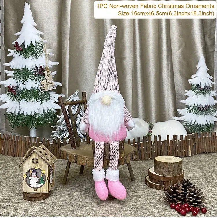 Kerst Kabouter Pop β Faceless Gnome Decoratie 2026 β Pluche & LED Optioneel