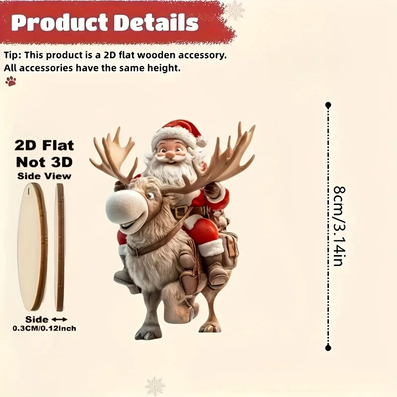 Houten Kerstman Fiets Hangers β 8/16/24 Stuks Kerstdecoratie voor Huis & Kerstboom 2026
