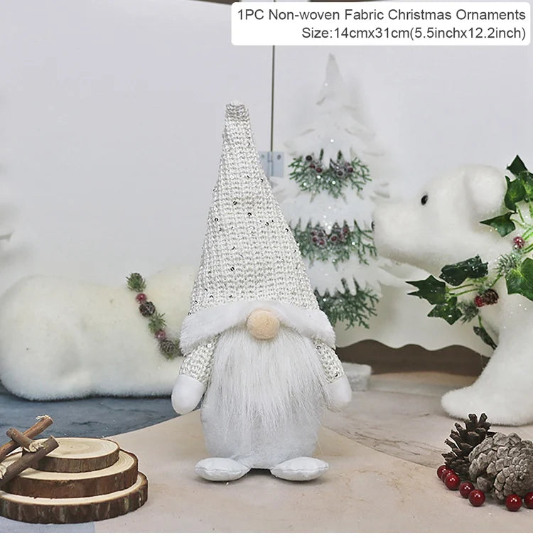 Kerst Kabouter Pop β Faceless Gnome Decoratie 2026 β Pluche & LED Optioneel