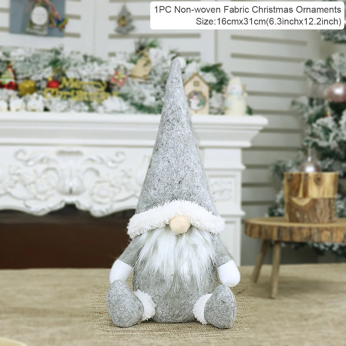 Kerst Kabouter Pop β Faceless Gnome Decoratie 2026 β Pluche & LED Optioneel