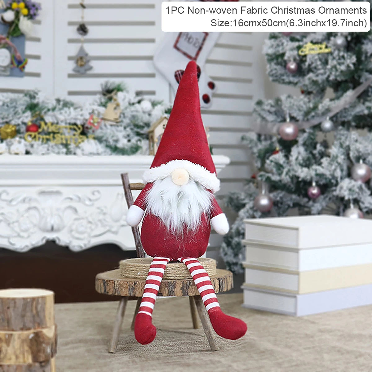 Kerst Kabouter Pop β Faceless Gnome Decoratie 2026 β Pluche & LED Optioneel