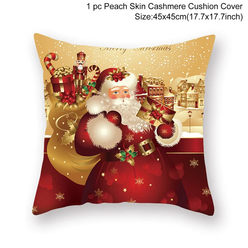 Kerst kussenhoes 45 cm β Vrolijke kussensloop voor feestdagen, perfect voor kerst & nieuwjaar 2026!