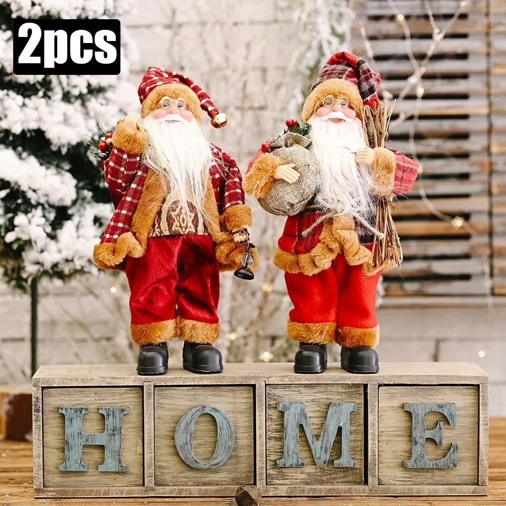 Pluche Kerstman Pop 30 cm – 1~4 Stuks Kerstdecoratie voor Huis & Feestdagen 2026