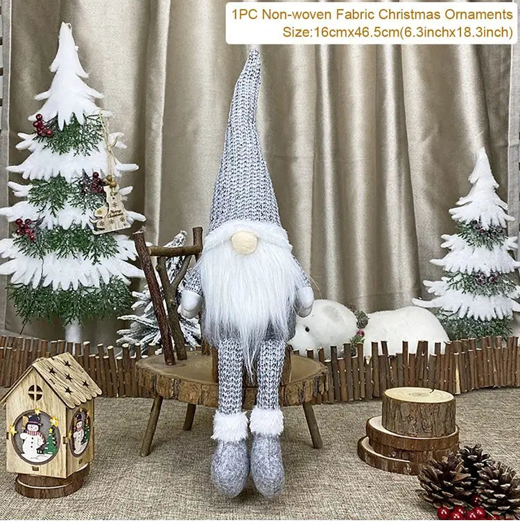 Kerst Kabouter Pop β Faceless Gnome Decoratie 2026 β Pluche & LED Optioneel