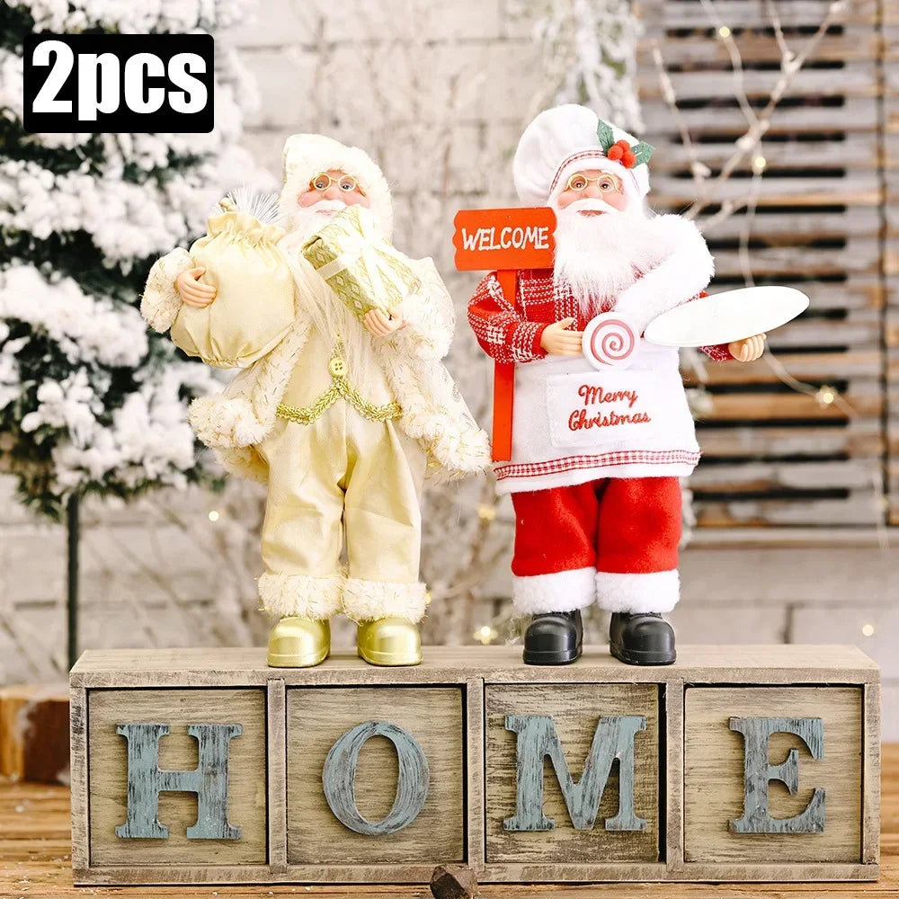 Pluche Kerstman Pop 30 cm – 1~4 Stuks Kerstdecoratie voor Huis & Feestdagen 2026