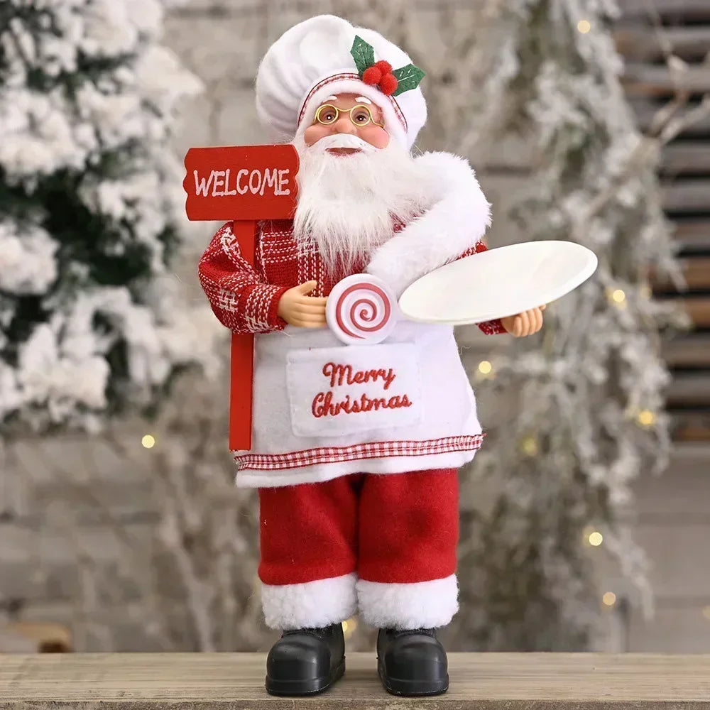 Pluche Kerstman Pop 30 cm – 1~4 Stuks Kerstdecoratie voor Huis & Feestdagen 2026