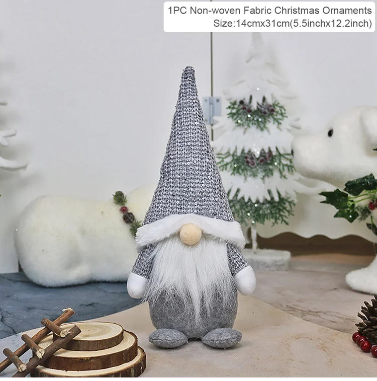 Kerst Kabouter Pop β Faceless Gnome Decoratie 2026 β Pluche & LED Optioneel