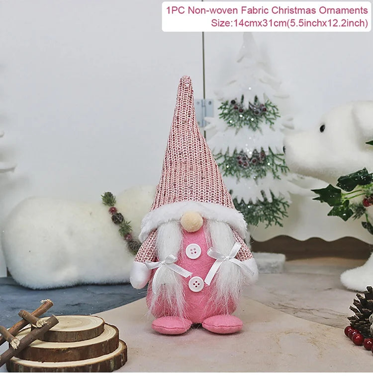 Kerst Kabouter Pop β Faceless Gnome Decoratie 2026 β Pluche & LED Optioneel
