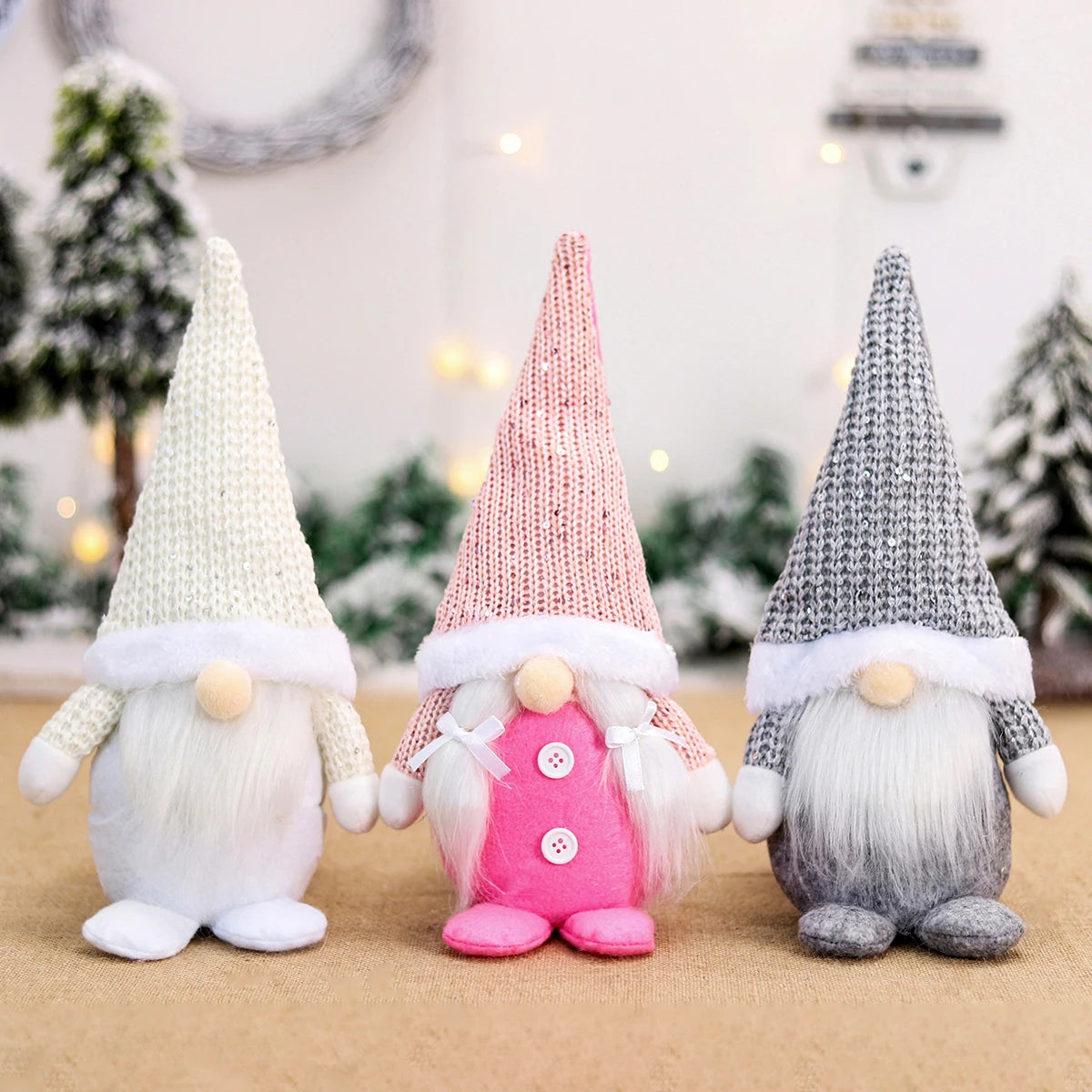 Kerst Kabouter Pop β Faceless Gnome Decoratie 2026 β Pluche & LED Optioneel