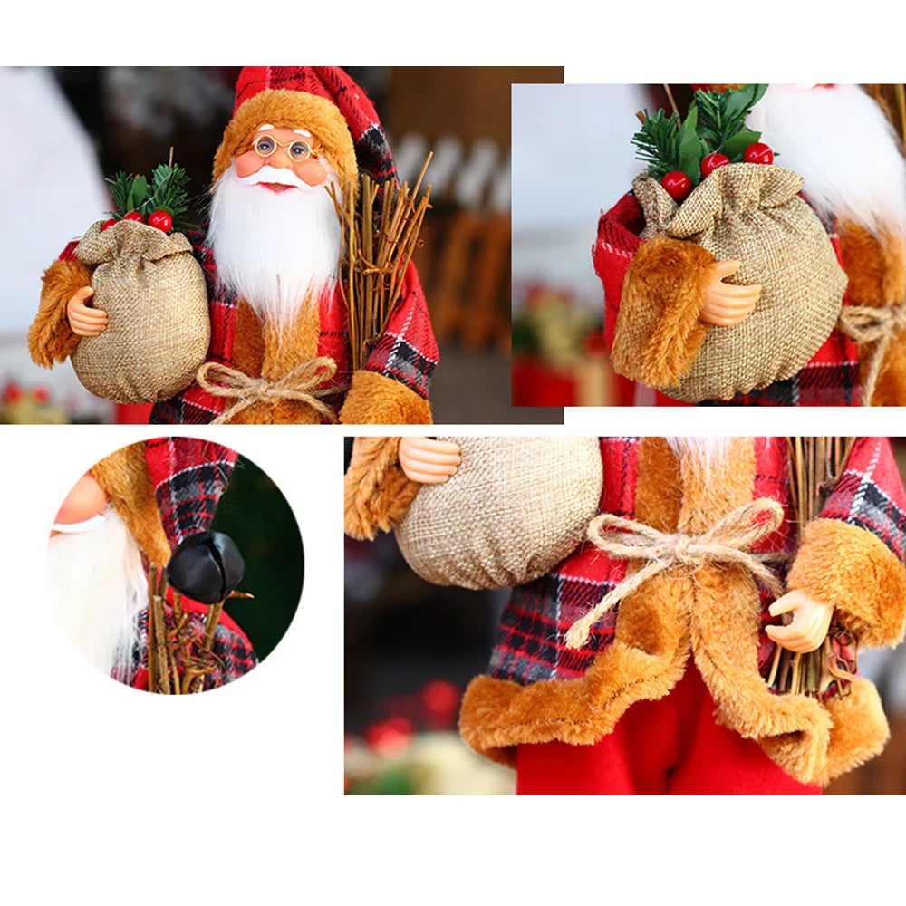 Pluche Kerstman Pop 30 cm – 1~4 Stuks Kerstdecoratie voor Huis & Feestdagen 2026