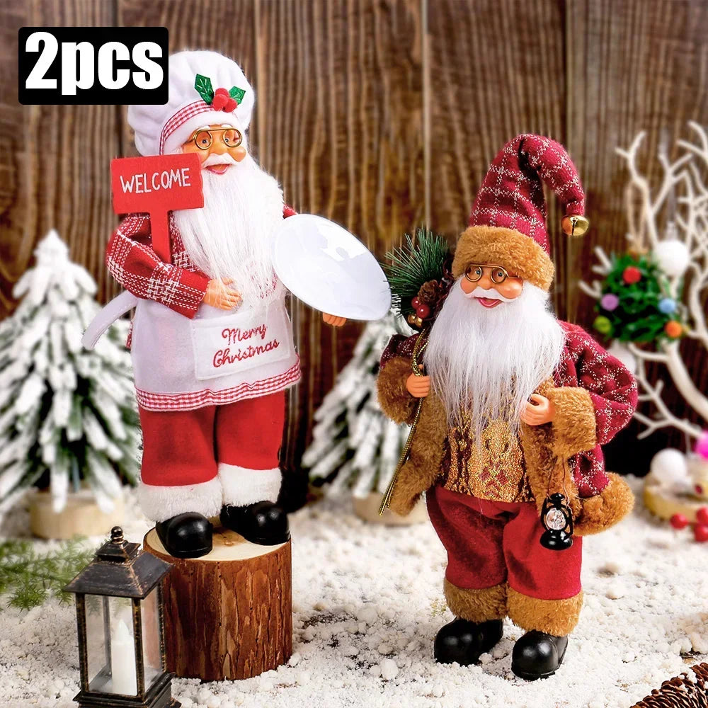 Pluche Kerstman Pop 30 cm – 1~4 Stuks Kerstdecoratie voor Huis & Feestdagen 2026