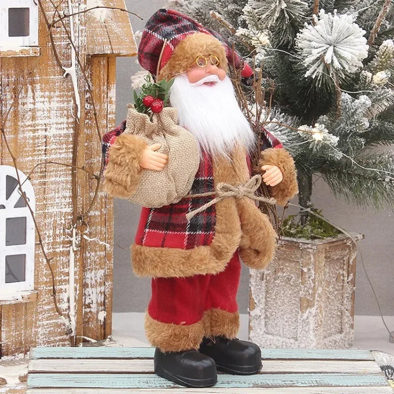 Pluche Kerstman Pop 30 cm – 1~4 Stuks Kerstdecoratie voor Huis & Feestdagen 2026