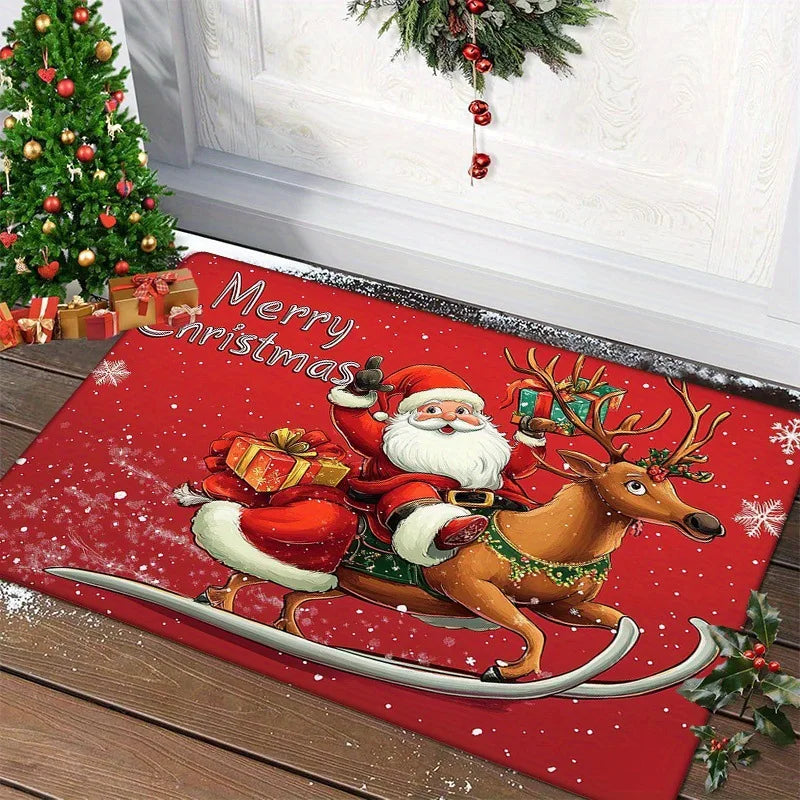 Kerst Deurmat 🎄 – Rode Kerstman & Gingerbread Man 2026