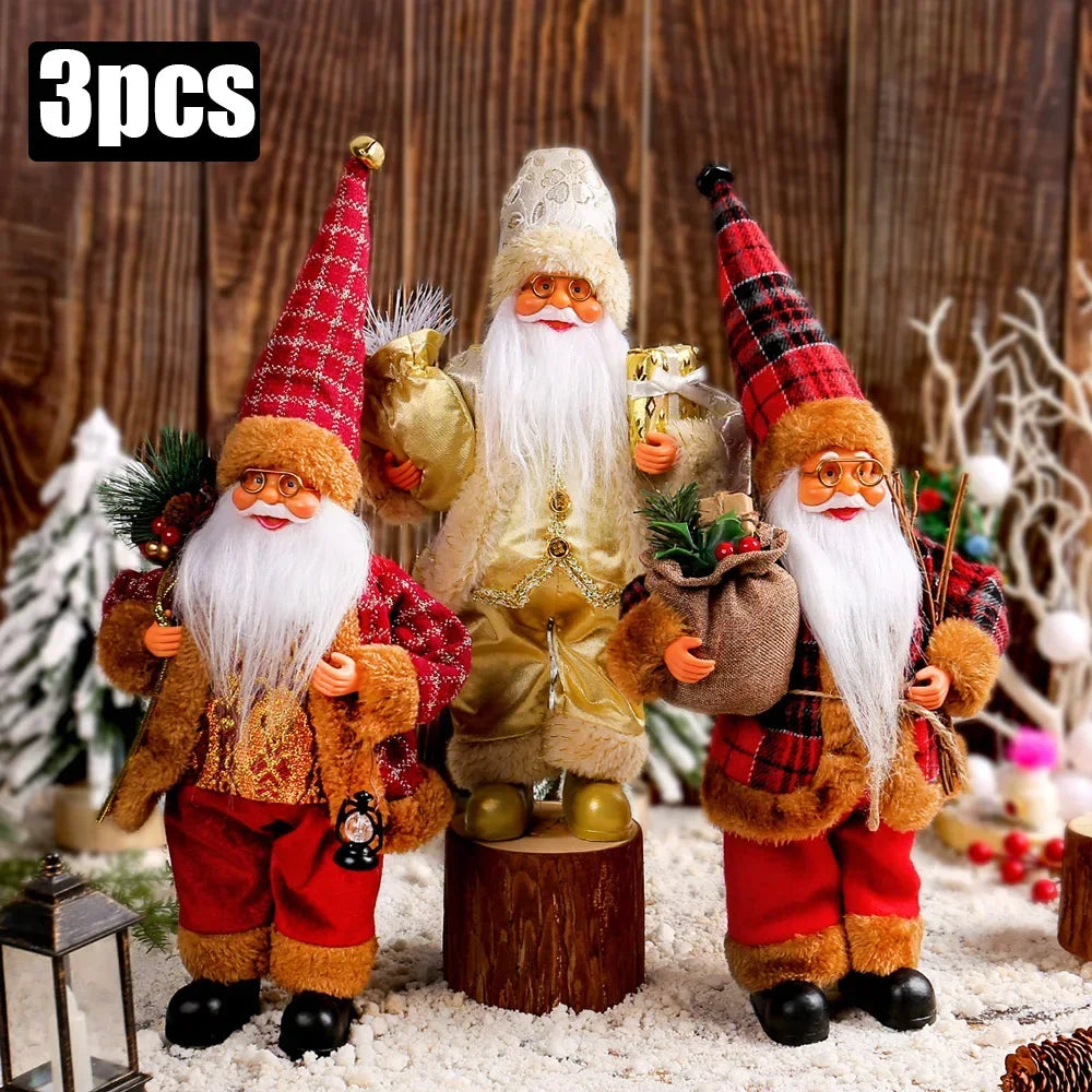 Pluche Kerstman Pop 30 cm – 1~4 Stuks Kerstdecoratie voor Huis & Feestdagen 2026