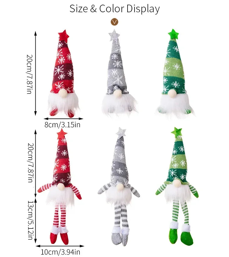 Kerst Kabouter Zonder Gezicht met LED-licht – Pluche Decoratie voor Huis & Kerstboom