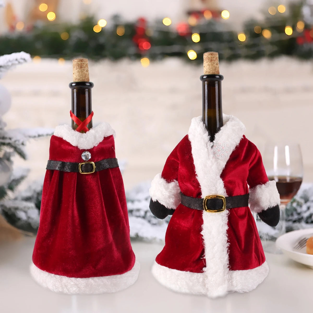 vrolijke kerst wijnfleshoes